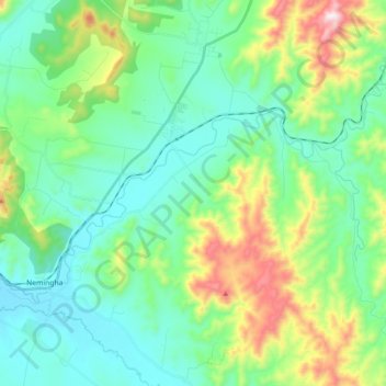 Cockburn River topographic map, elevation, terrain
