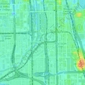 Tom (Ping) Memorial Park topographic map, elevation, terrain