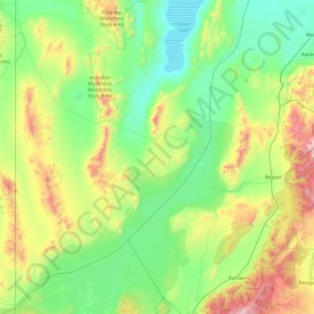 Beaver County topographic map, elevation, terrain