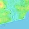 Korle Lagoon topographic map, elevation, terrain