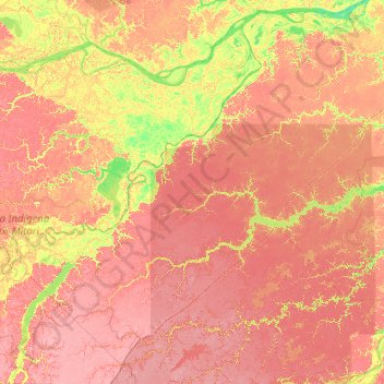 Beruri topographic map, elevation, terrain