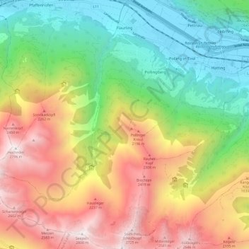 Gemeinde Flaurling topographic map, elevation, terrain