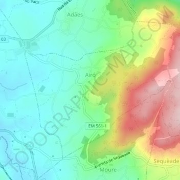 Airó topographic map, elevation, terrain