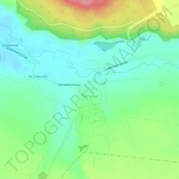 Папузы topographic map, elevation, terrain