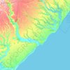 Coruripe topographic map, elevation, terrain