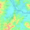 Propriá topographic map, elevation, terrain