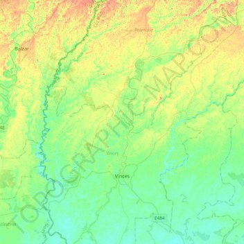 Vinces topographic map, elevation, terrain