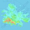 Antigua topographic map, elevation, terrain
