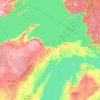 Upper Peninsula topographic map, elevation, terrain