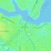 Cinco Bayou topographic map, elevation, terrain