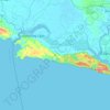 Pulau Nusakambangan topographic map, elevation, terrain