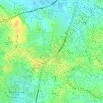 Pai topographic map, elevation, terrain