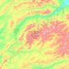 White Mountains National Recreation Area topographic map, elevation, terrain