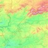 Cáceres topographic map, elevation, terrain