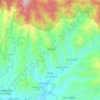 Soloy topographic map, elevation, terrain