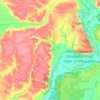 Гадяцька міська громада topographic map, elevation, terrain