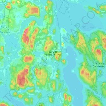 остров Риеккалансари topographic map, elevation, terrain