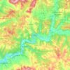 Brantôme en Périgord topographic map, elevation, terrain