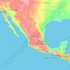 Mexico topographic map, elevation, terrain