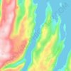 Mjóifjörður topographic map, elevation, terrain