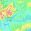 Río Paine topographic map, elevation, terrain