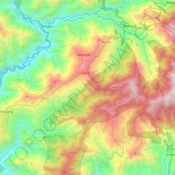 Kalimpong - II topographic map, elevation, terrain