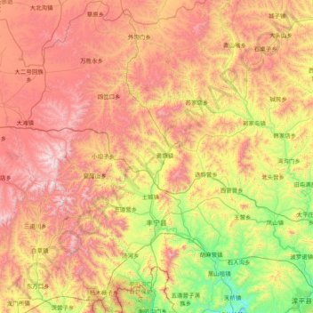 丰宁满族自治县 topographic map, elevation, terrain
