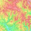 Salignac-Eyvigues topographic map, elevation, terrain