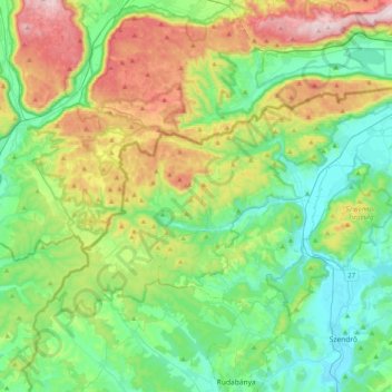 Nationalpark Agtelek topographic map, elevation, terrain