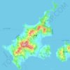 Nakajima Island topographic map, elevation, terrain