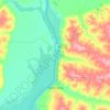 Rio Paraná topographic map, elevation, terrain