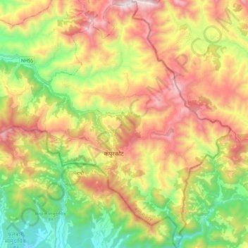 Kapurkot topographic map, elevation, terrain