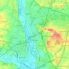 Worcester, England topographic map, elevation, terrain