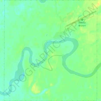 Nikolai topographic map, elevation, terrain