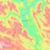莫洛镇 topographic map, elevation, terrain