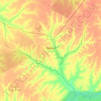Federal topographic map, elevation, terrain
