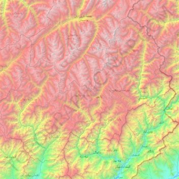 Nuristan Province topographic map, elevation, terrain