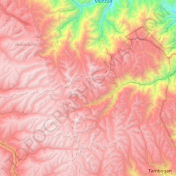 Marías topographic map, elevation, terrain