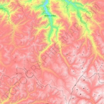 Juan Espinoza Medrano topographic map, elevation, terrain