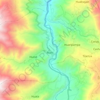 Mato topographic map, elevation, terrain