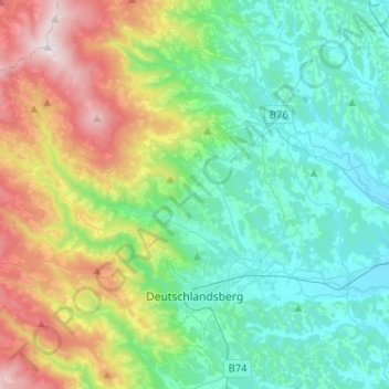 Deutschlandsberg topographic map, elevation, terrain