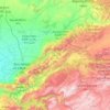 Province de Beni Mellal topographic map, elevation, terrain