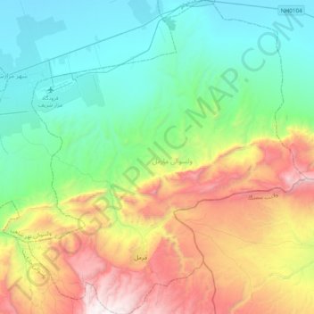 Marmul topographic map, elevation, terrain