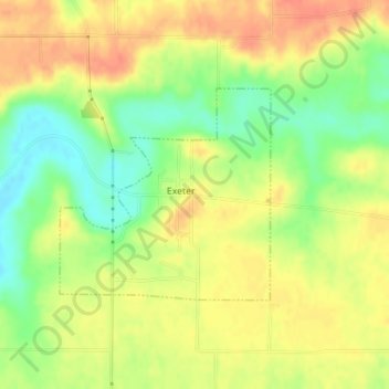 Exeter topographic map, elevation, terrain