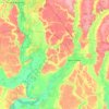 Решетилівська міська громада topographic map, elevation, terrain