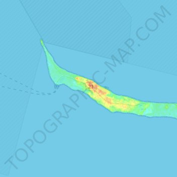 Havnebyen topographic map, elevation, terrain