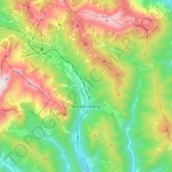 Vordernberg topographic map, elevation, terrain