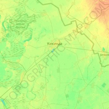 Kikinda City topographic map, elevation, terrain
