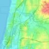 Hadera topographic map, elevation, terrain