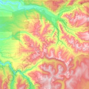 Salmon-Huckleberry Wilderness topographic map, elevation, terrain